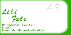 lili fule business card